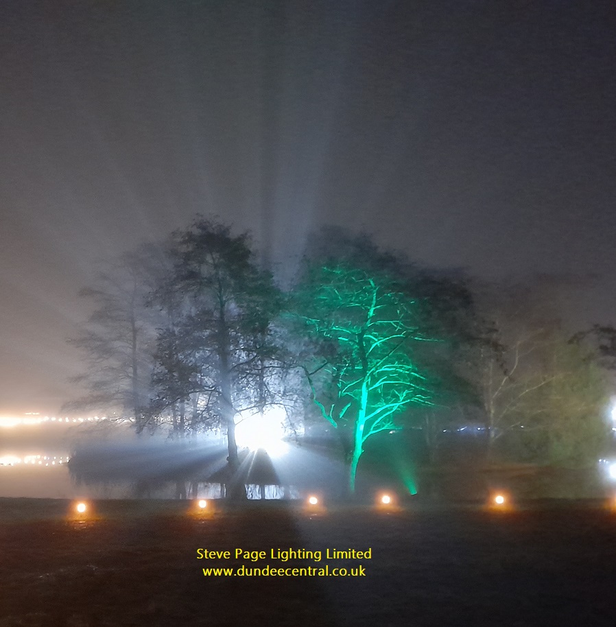 Lighting at the Brechin outdoor winter event